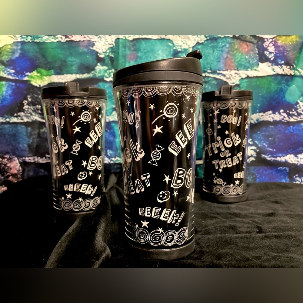 Starbucks 2007 Halloween Travel Mugs 8oz Set of 3 New Unused